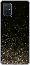Telefoonhoesje Geschikt voor Samsung Galaxy A71 hoesje - Glitter - Abstract - Zwart - Siliconen Telefoonhoesje