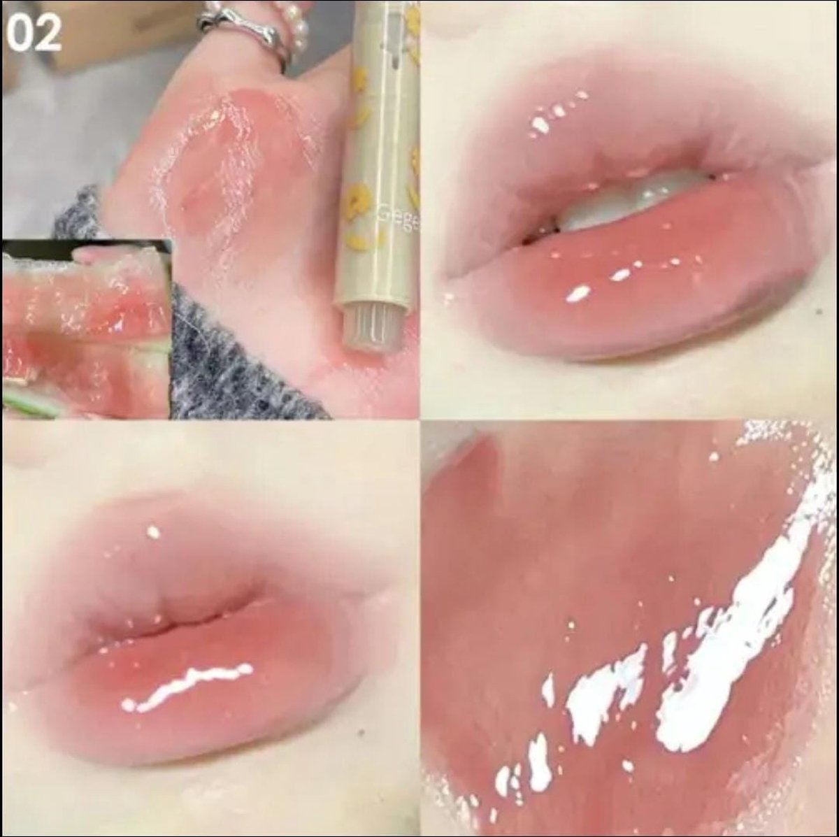 LIPGLOSS POTLOOD - Hydraterende Glanspotlood – Semi-transparant - Stralende Lippen – Lippenverzorging – Balsem - Vegan - Waterbestendig - Lippenverzorging – Natuurlijke Oliën - Ook voor Lippenstift - Voedende, Volle en Zachte Lippen- 2 PASSIE