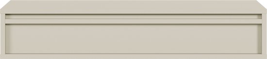 Grijze beige wandconsole met gesloten lade.