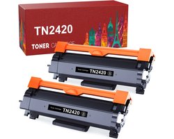 weCare 2x Toner cartridge Geschikt voor TN-2420 - 3000 pagina's - Geschikt voor Brother MFC-L2750DW - L2730DW - L2710DW - L2710DN - HL-L2375DW - DCP-L2510D