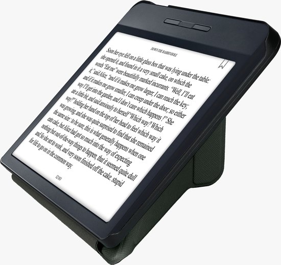 kwmobile e-reader hoesje geschikt voor Kobo Libra H2O hoes - Ereader flip case met standaard - E reader cover van kunstleer - In donkergroen van Merkloos — afbeelding 4