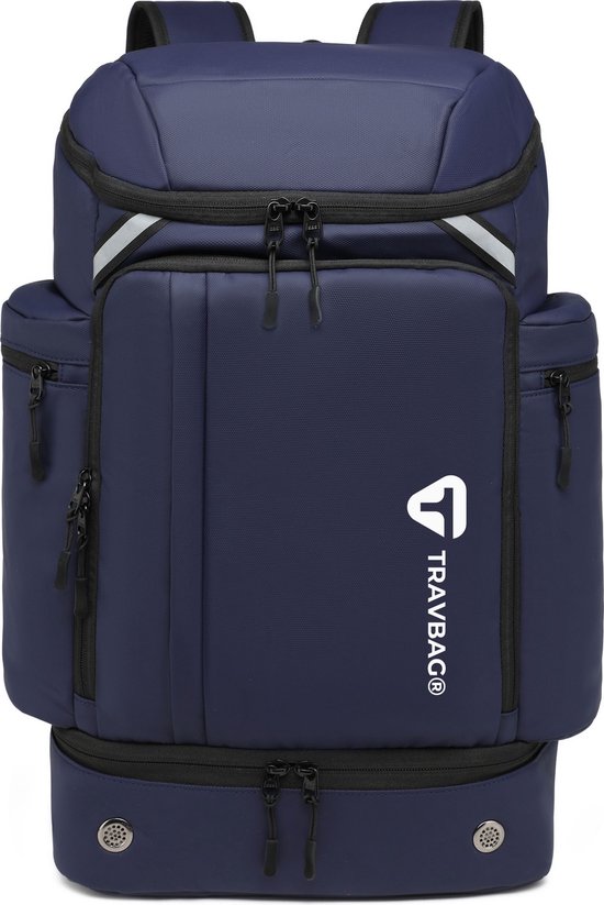 TravBag® - Rugtas - Rugzak - School Tas - 50 Liter - Met Thermo vak - Koel vak - Meerdere kleuren - Backpack Reistas - Draagcomfort - Grote Capaciteit - Functioneel - Anti diefstal - Laptop - 17 inch - Waterafstotend - USB Oplaadpoort - Schoenen vak