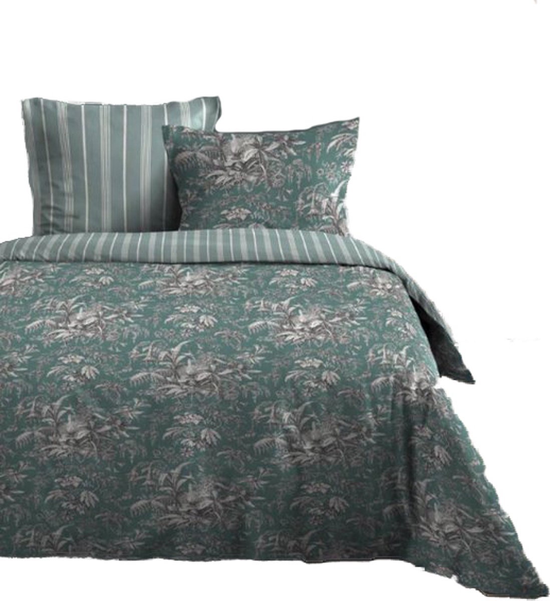 Dekbedovertrek 240x220 + 2 kussenslopen 63x63 - Gebloemd Turquoise