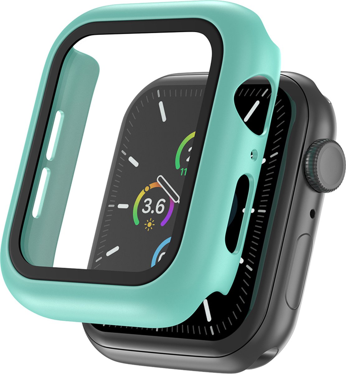 EP Goods - Full Cover/Hoesje - Screen Protector - Geschikt voor Apple Watch Series 1/2/3 42mm - Hardcase - Protection - Lichtblauw