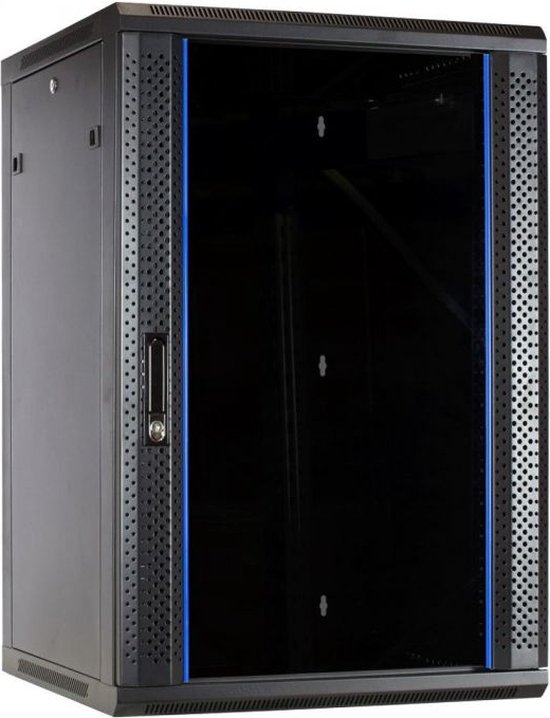 15U serverkast (10 inch) met glazen voordeur 312x310x752mm