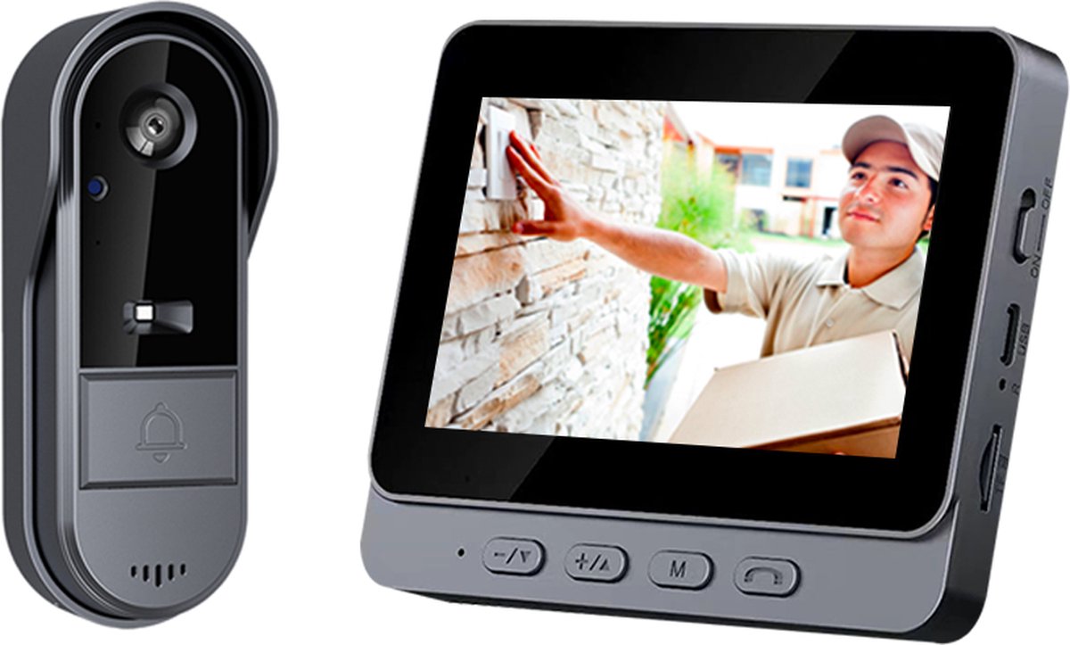 Doorsafe 4100 LOW BUDGET - Draadloze camera deurbel - 4.3″ - Doorsafe - €49,00