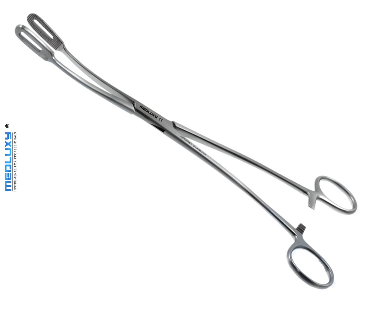 Goedkoopste Medluxy - Tampontang Fletcher S-vormig - Gebogen - 24 cm - Verpleegkunde EHBO Sponge Forceps