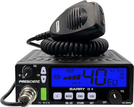 President Barry II Plus uitvoering VOX 12/24V incl. 5 President kanalen ...