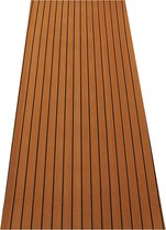 Bootmat 240*90*0.5cm - EVA Teak Foam Decking Mat - Zelfklevende Bootmat - Bruin