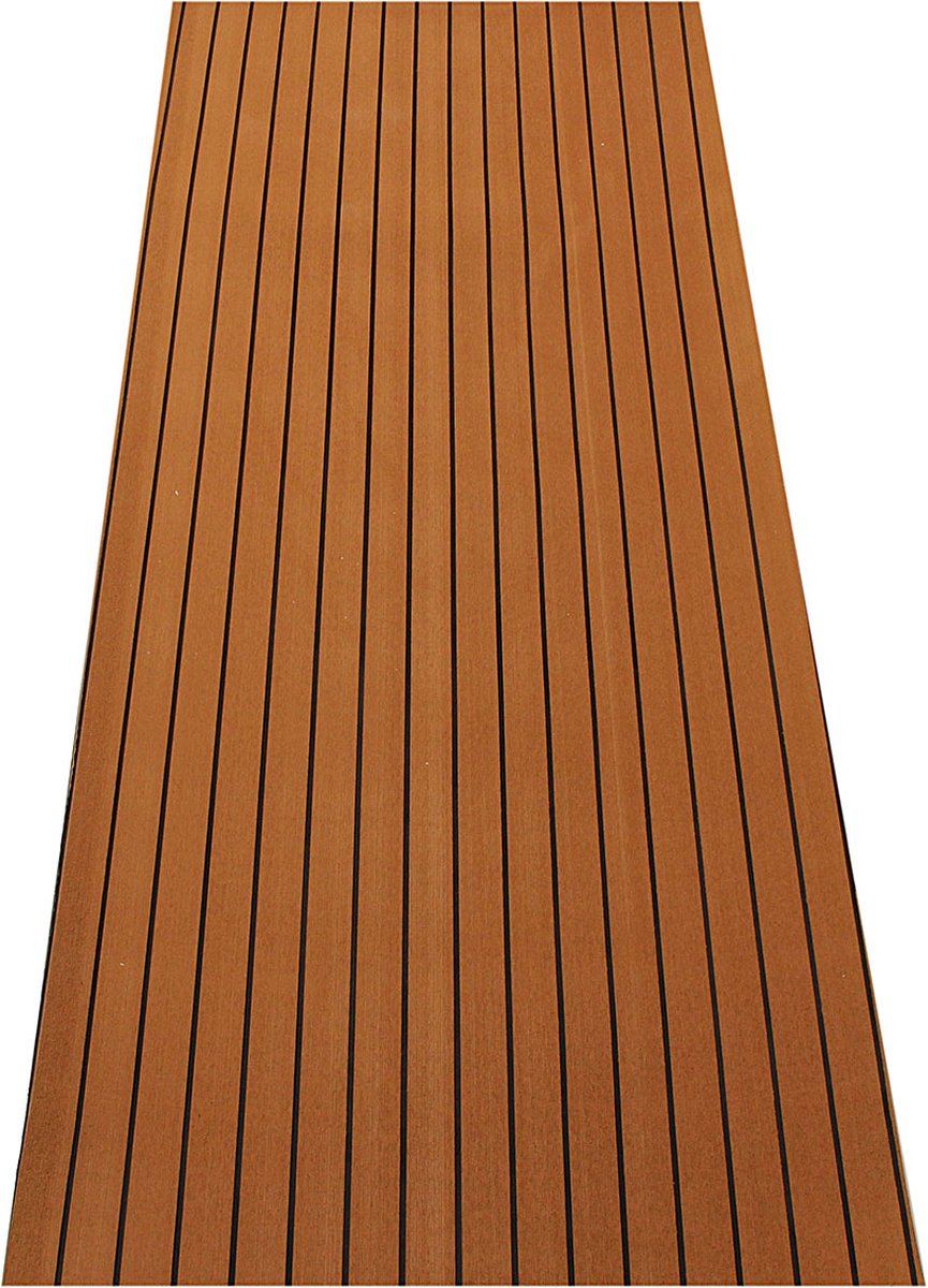 Bootmat 240*90*0.5cm - EVA Teak Foam Decking Mat - Zelfklevende Bootmat - Bruin