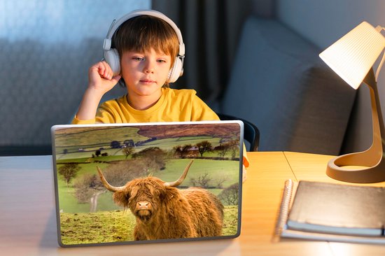 Autocollant pour ordinateur portable - 10,1 pouces - Highlander écossais - Berg - Automne - 25x18cm - Autocollants pour ordinateur portable - Peau pour ordinateur portable - Couverture