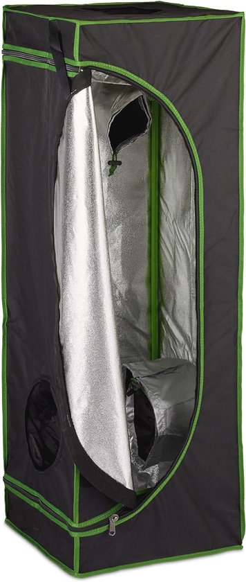Foto: Kweektent 120x40x40 cm voor het binnen kweken van groenten fruit en kruiden met reflecterende folie