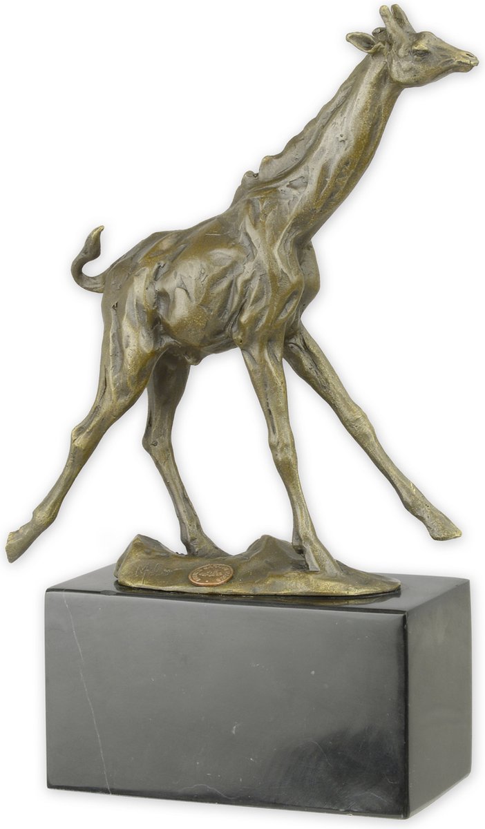 Bronzen Beeld Giraffe 25.9 cm hoogte.