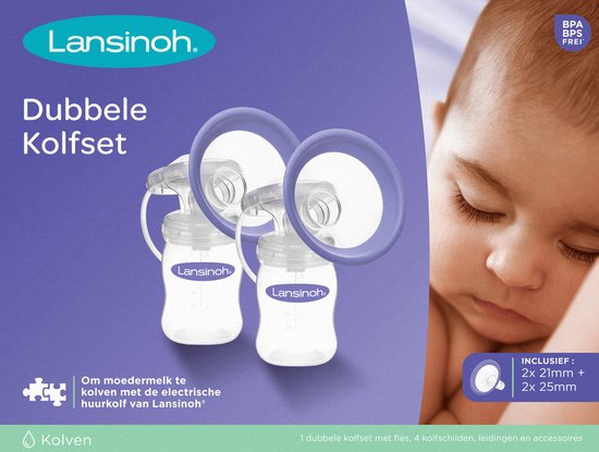 Lansinoh - Dubbelzijdige afkolfset (voor Smartpump) - Maten 21mm en 25mm van Lansinoh — afbeelding 5