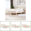 The Living Store Cadre de lit Bois de pin - 205,5 x 146 x 100 cm - 140 x 200 cm - Assemblage requis