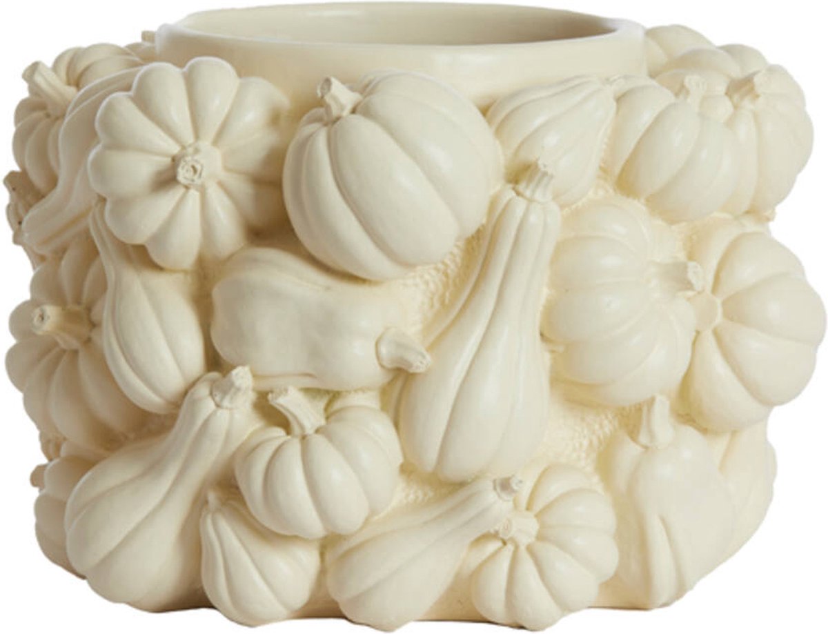 Light & Living Vaas deco Ø28x18 cm PUMPKIN crème - Pompoen Creme
