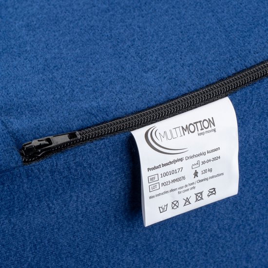 Björn&Schiller rugkussen, Leeskussen voor bed en bank, wigkussen, positioneringsteunkussen, zitkussen, driehoekskussen, groot met wasbare hoes, wigvormig kussen voor op bed (Grijs, 100 cm