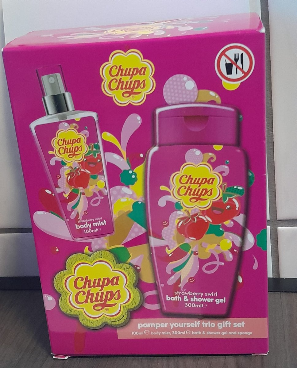 Goedkoopste Chupa Chups Pamper Yourself trio giftset Strawberry Swirl for women 2-delig