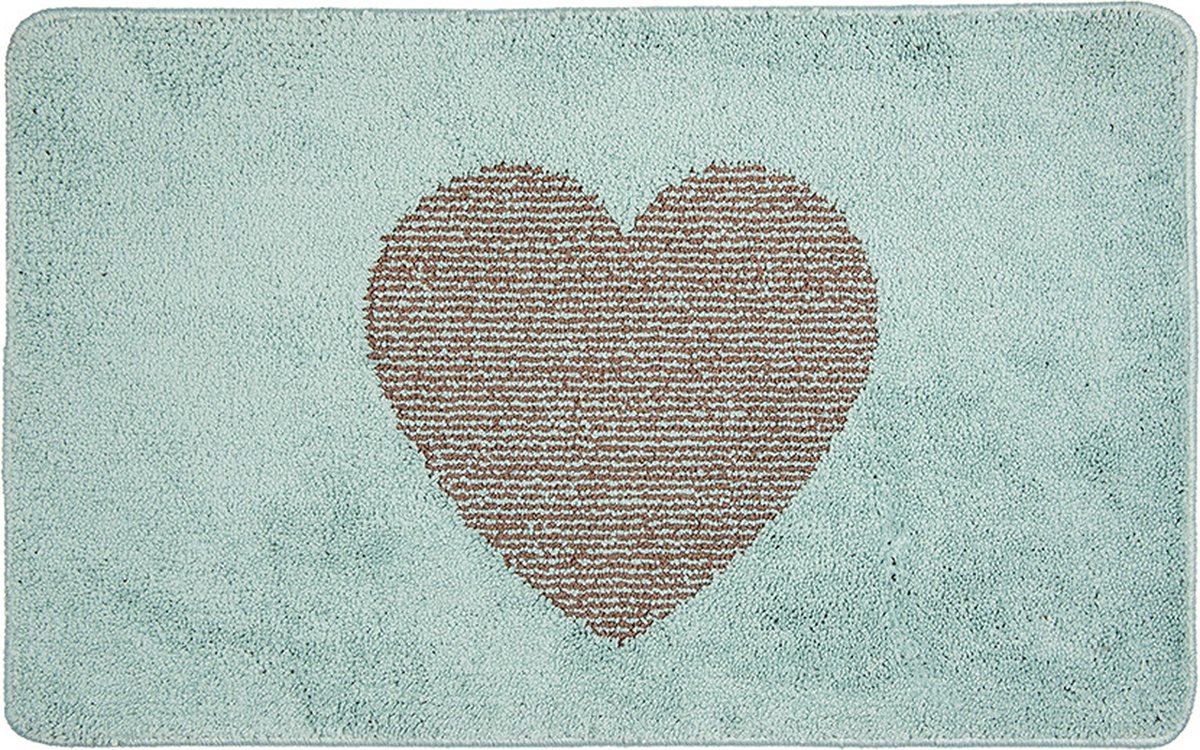 Badmat 78x48x1 cm Blauw Polyester Hart