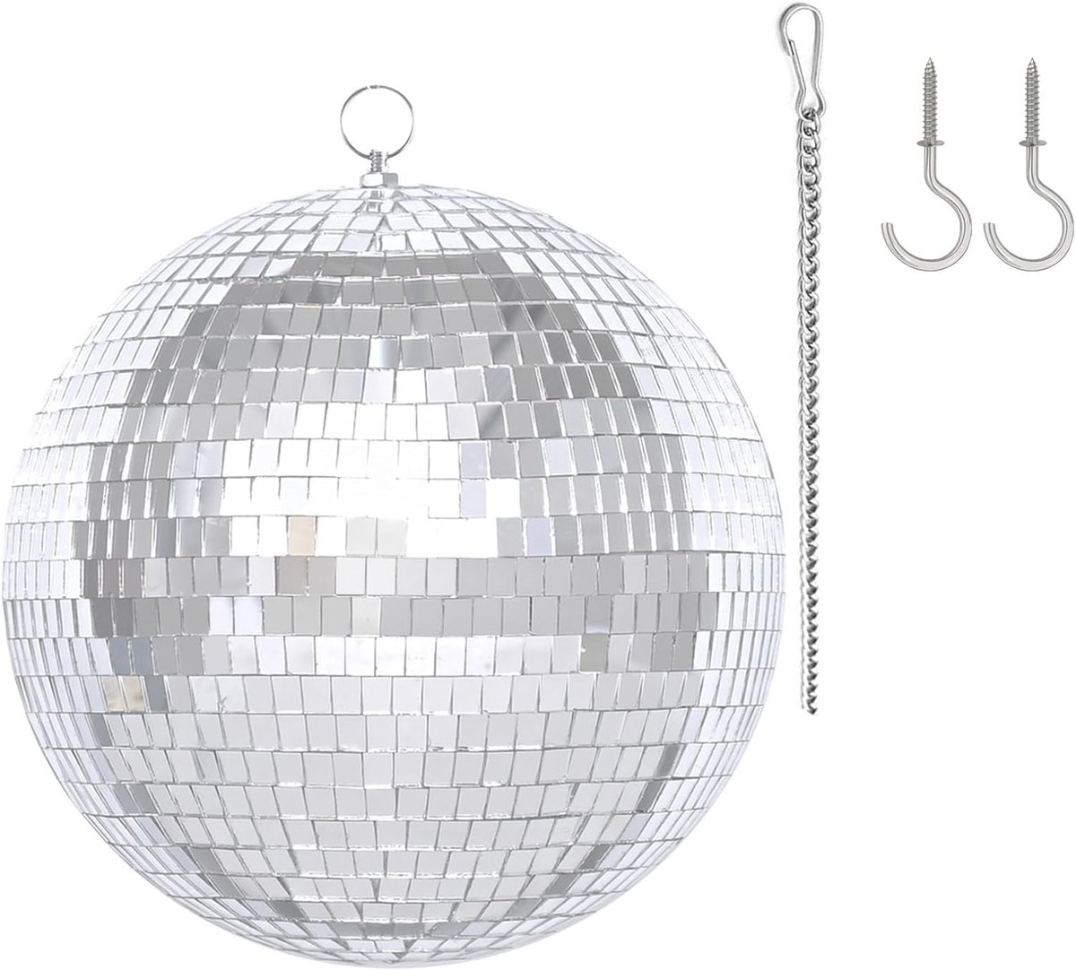 Disco Ball 20CM met Verlengketting en Haak voor Feestdecoratie