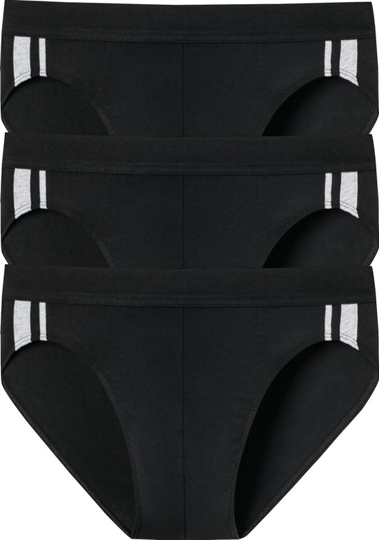 Lot de 3 slips Rio homme Schiesser 95/5 - Rayure noire - XL - Zwart