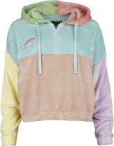 Full Volume Kleurrijke korte hoodie met rits - Dames - L