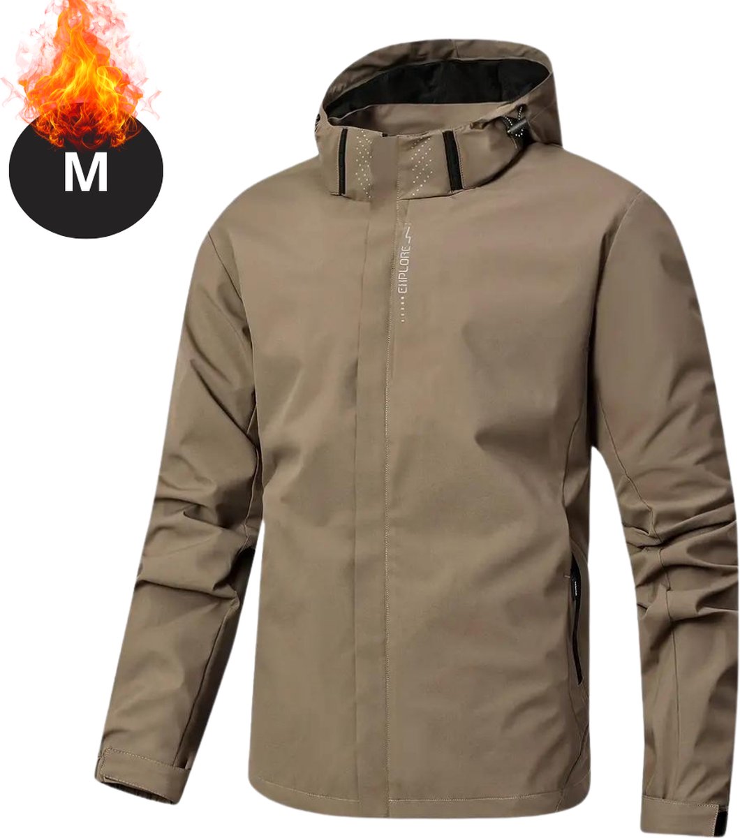 Livano Windjas Voor Heren Parka Lente & Herfst Jas Volwassen Windjack Windbreaker Outdoor Kaki Creme