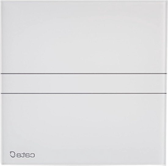 E-120 GTH - Bathroom Extractor Fan - E Glass Hygro Series - Glass Front - With Timer and Humidity Detector - Energy Class B - Silent Bathroom Extractor Fan - 17 cm Wide - Cata