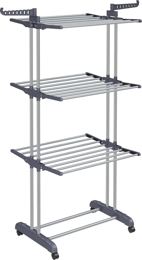 Innotic Uitklapbare Vleugel Wasrek met 33 Rails, 141CM Opvouwbaar
