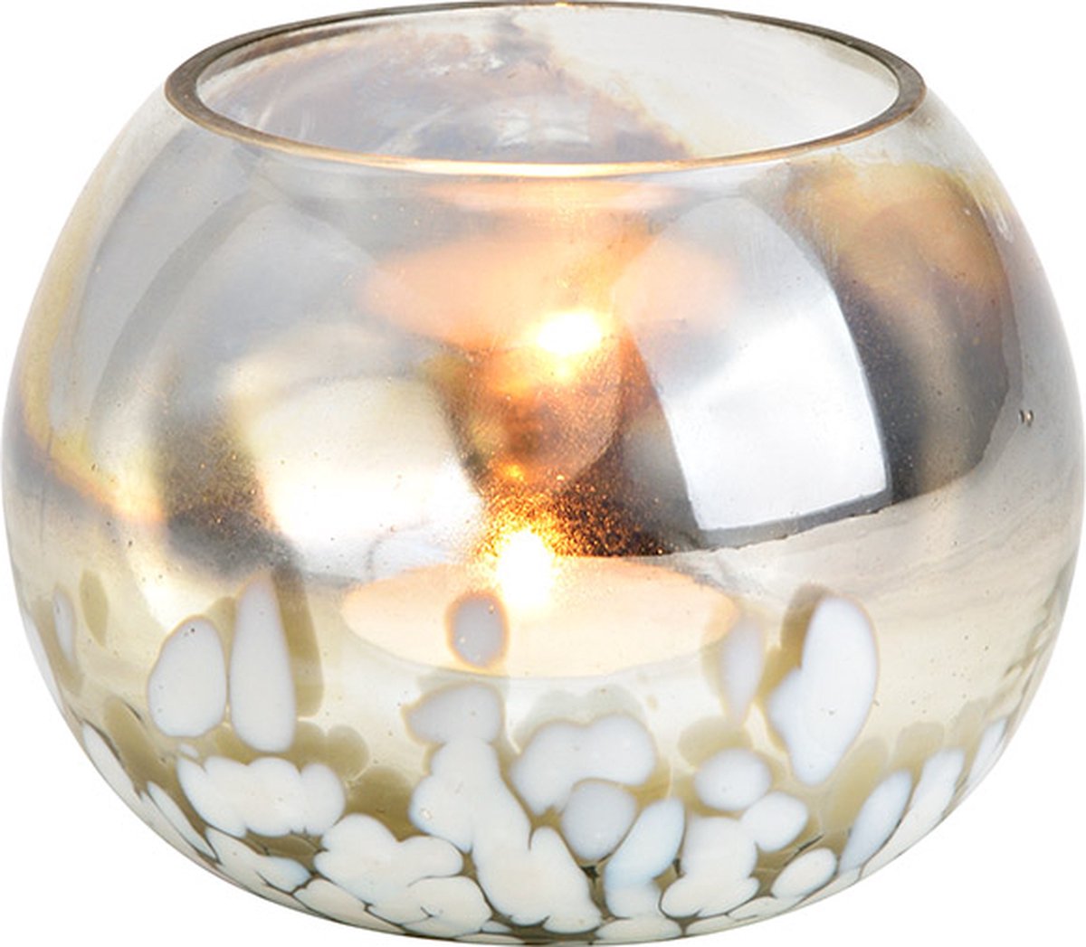 Windlicht gemaakt van goudglas (B/H/D) 10x8x10cm/ G. Wurm collectie