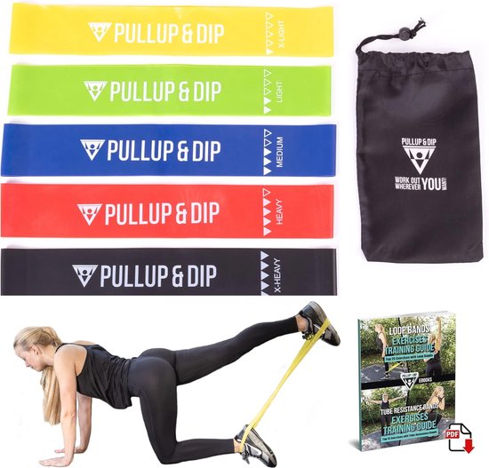 N7 Fitness Pull-Up Resistance Bands Set - Lange Natural Rubber Trainingsband - Gym Apparatuur voor Yoga, Calisthenics, CrossFit, Mobility en Powerlifting - Heren en Vrouwen