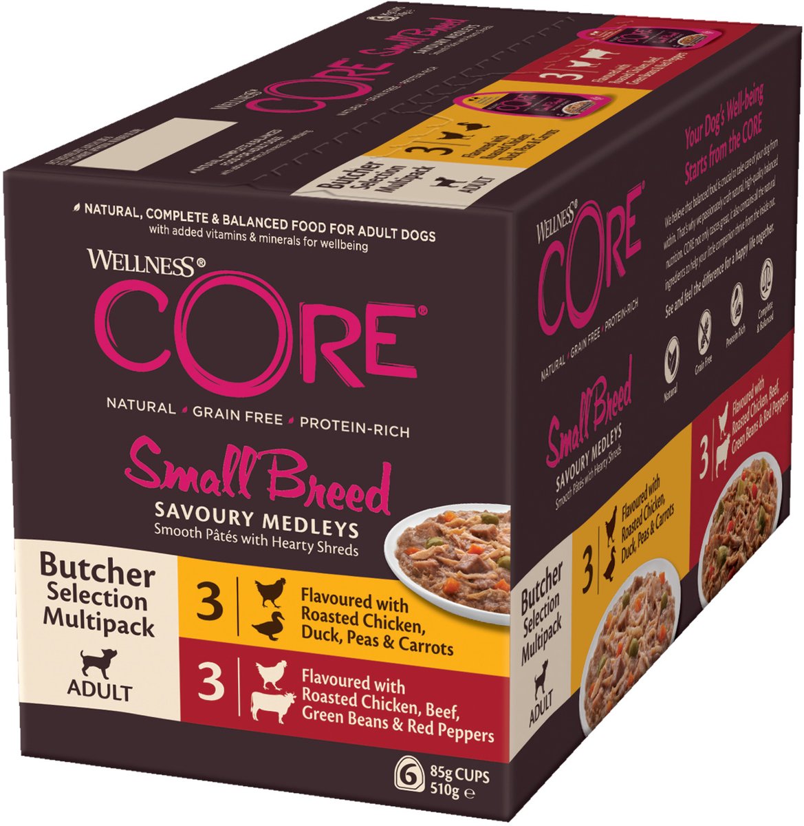 Wellness Core Savoury Medleys Small Breed - Hondenvoer - Kip - Rund - 0,006 kg