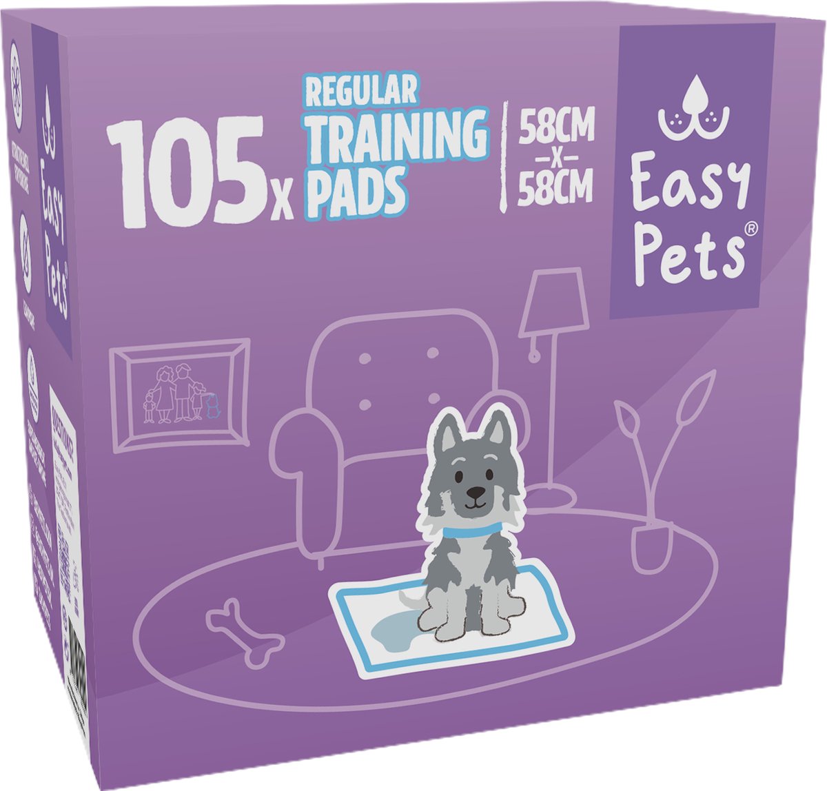 Easypets Puppy Training Pads 105 stuks Zindelijkheidstraining Hondentoilet 58. bol