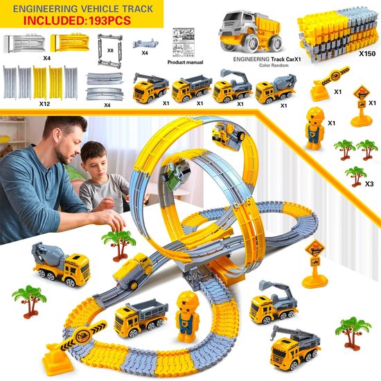 Elektrische treinset, bouw 3D DIY-spoorbouwsets met trein- en