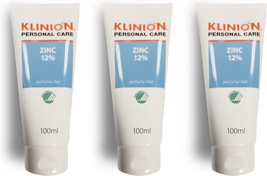 Klinion® | 3 x Zinkzalf 12% Parfumvrij | 100ml | Voordeelverpakking