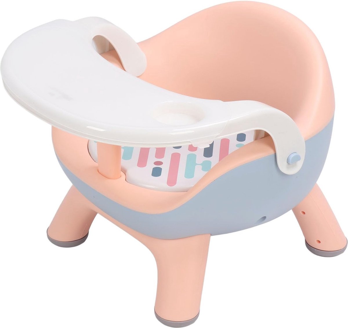 Multifunctionele Baby-eetstoel voor Peuters met Afneembare Kussen en Stabiele Benen