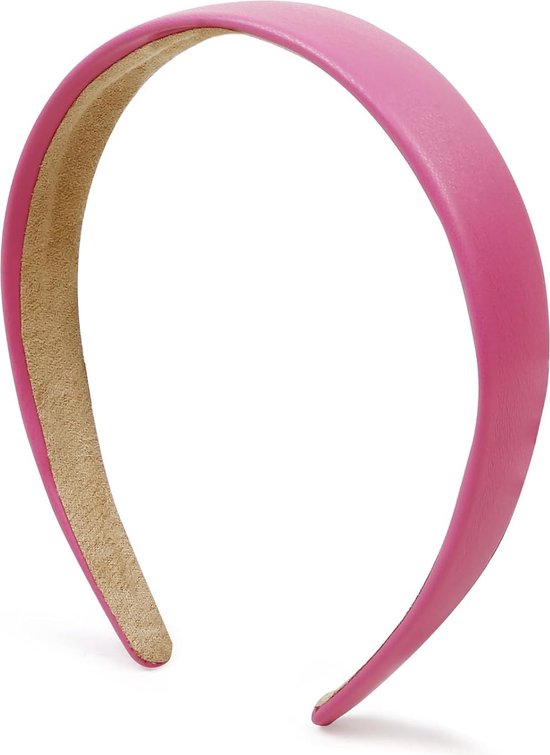 Roze haarband.