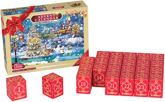 Adventskalender 2025-Legpuzzel Met Hondenadventskalender Adventskalender Puzzel Adventskalender 2025 Vrouw Rituals Legpuzzel Met 1008 Stukjes Kerst Adventskalender 70x50 Cm Kerstcadeau Woondecorat