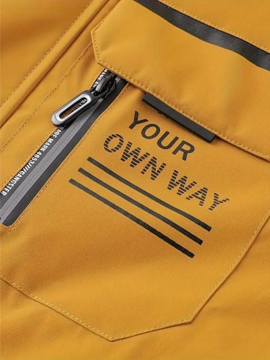 Livano coupe-vent pour homme - coupe-vent - imperméable - veste à capuche - veste d'extérieur - adulte - jaune - taille XXL