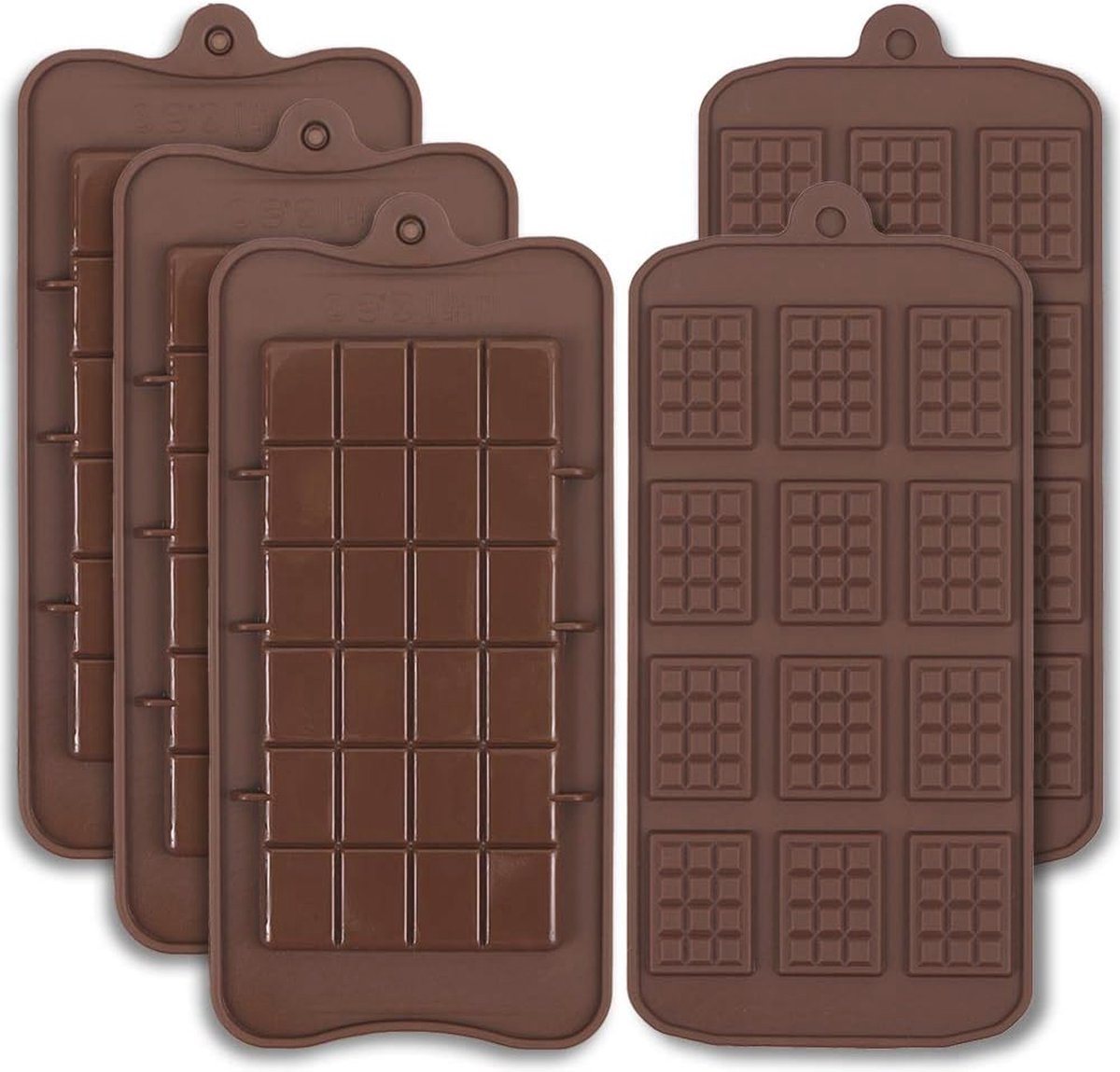 Siliconen Chocolade en Snoep Mallen Set - 5 Stuks voor Bar en IJs