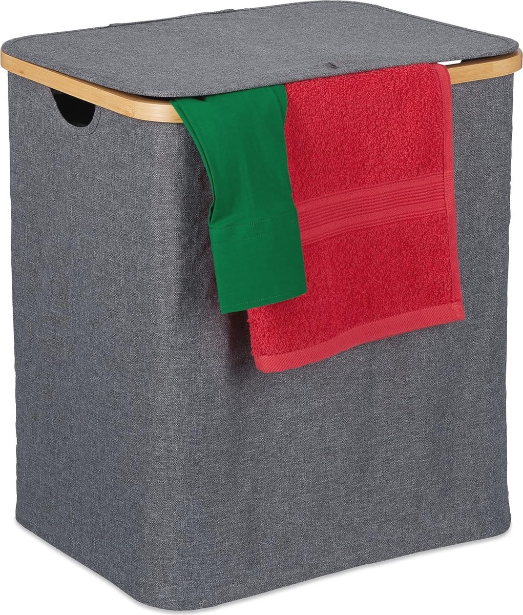 Goedkoopste Wasmand met Deksel - 80 Liter, Draagbare en Ademende Waszak voor Badkamer en Slaapkamer