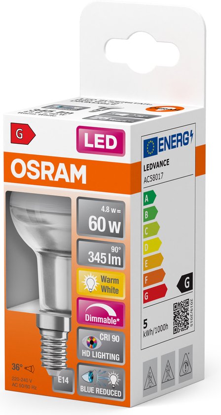 OSRAM LED lamp Reflectorlamp GU10 4,3W 36° 830 helder