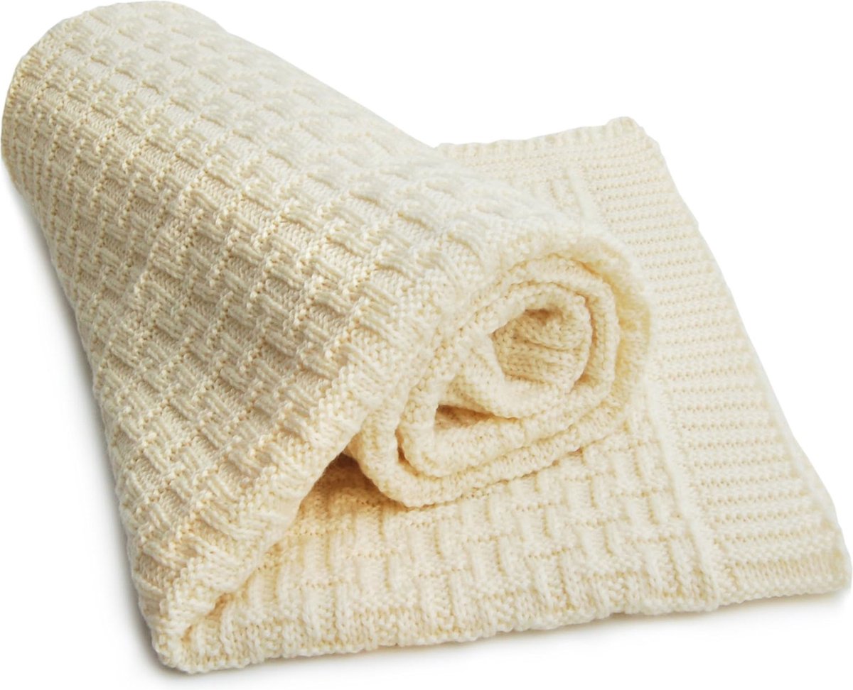 Goedkoopste Knuffeldeken van 100 biologisch merino scheerwol - Warm, zacht en onderhoudsvriendelijk - 80 x 90 cm
