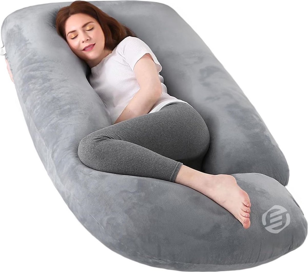 Goedkoopste Equivera Zijslaapkussen Volwassenen - Zijslaapkussen - Lichaamskussen Zijslaper - Zijslaap Kussen Volwassenen - Zwangerschapskussen - Voedingskussen - Borstvoedingskussen - Body Pillow - Voor een comfortabele nachtrust!