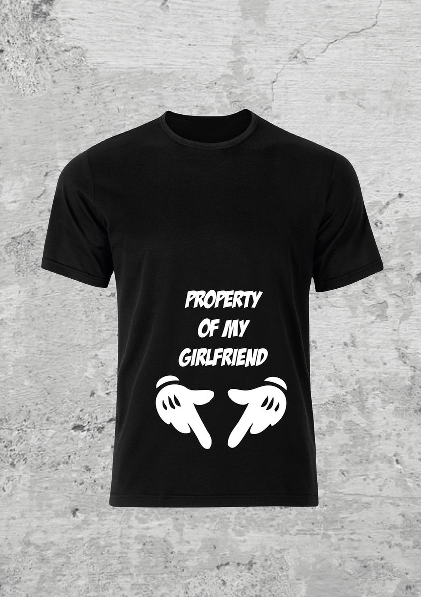 Property of my girlfriend t shirt - t shirt - cadeau - maat XXL