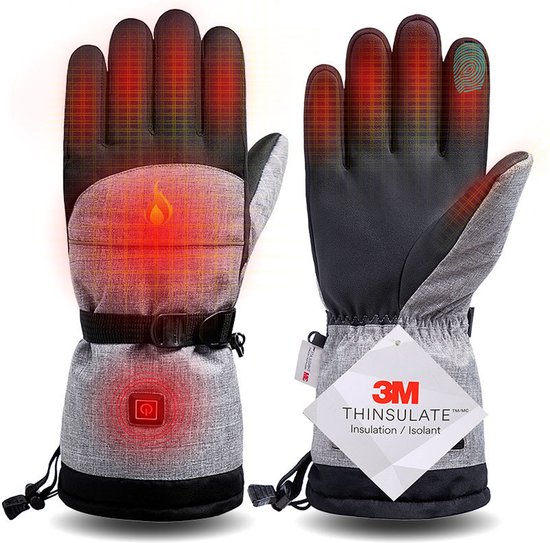 Gants Chauffants électriques 3 Niveaux - USB Rechargeable, Imperméables, écran Tactile - Pour Ski, Randonnée, Vélo Hiver