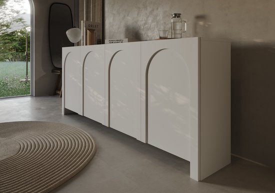 Furniture Square - Buffet Salamia - Wit Mat - 204cm - Meuble