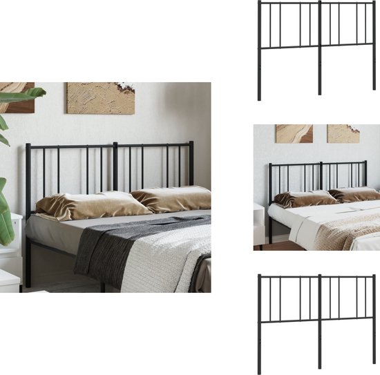 vidaXL Hoofdbord metaal wit 200 cm, hoofdeinde, metalen hoofdeinde, bedonderdeel, metalen hoofdbord, slaapkamermeubel, bedaccessoire, hoofdsteun