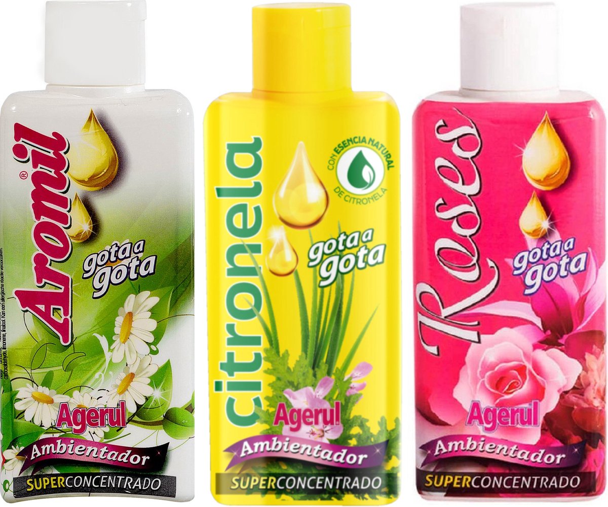 Gota Gota Mix pakket luchtverfrissers van 3 stuks - Aromil- Citronela- Roses