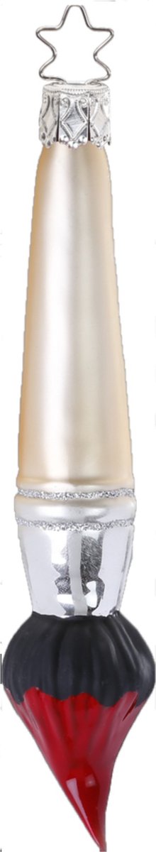 Inge Glas - Kerstornament - Schilderspenseel - 13.5cm - Kwast Kerstbal - Glazen Kersthanger